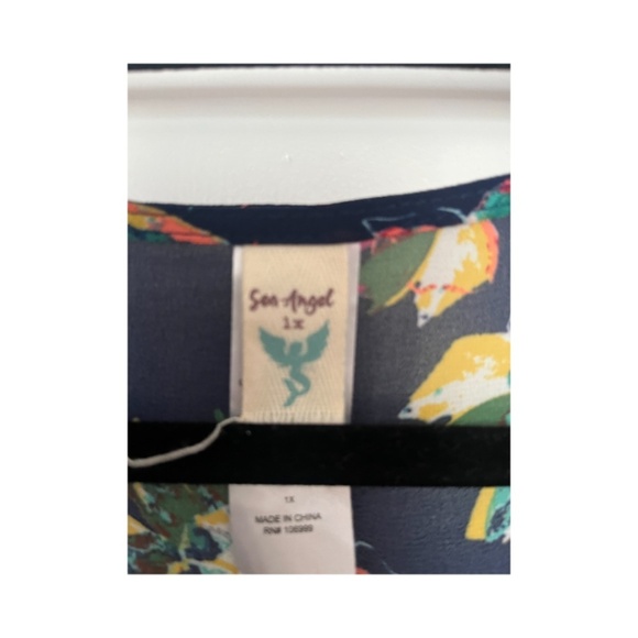 Boho Floral vibrant fringed sheer feminine Beachy Kimono cover up - Picture 3 of 4